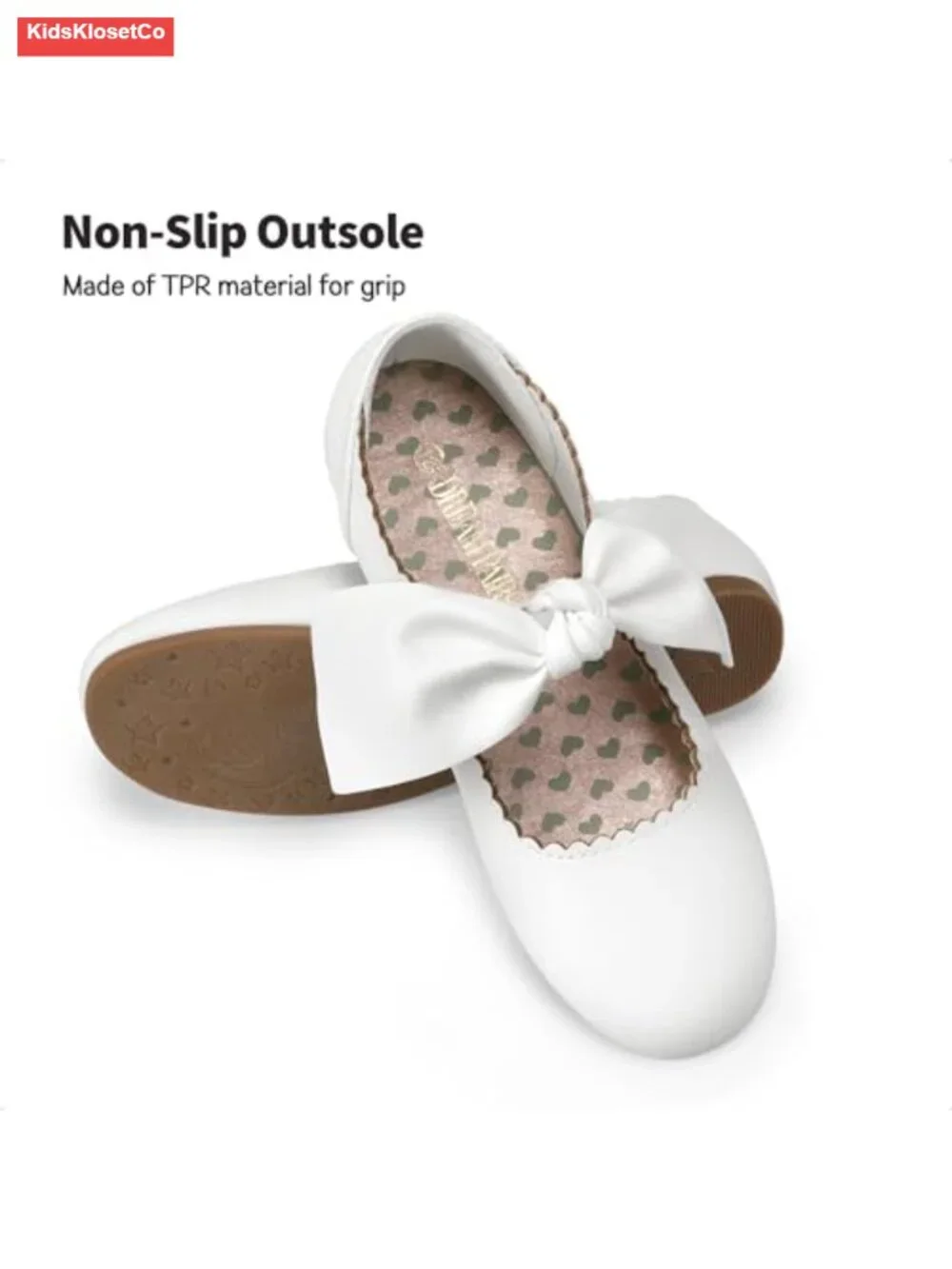 Girls Ballerina Flats Mary Jane Front Bow Dress Shoes